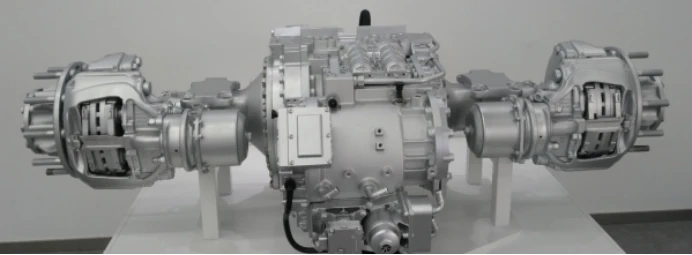 Bosch integrated electric drive axle: highly integrated motor, multi-speed gearbox, final drive, and differential. Bosch integrated electric drive axle: highly integrated motor, multi-speed gearbox, final drive, and differential.